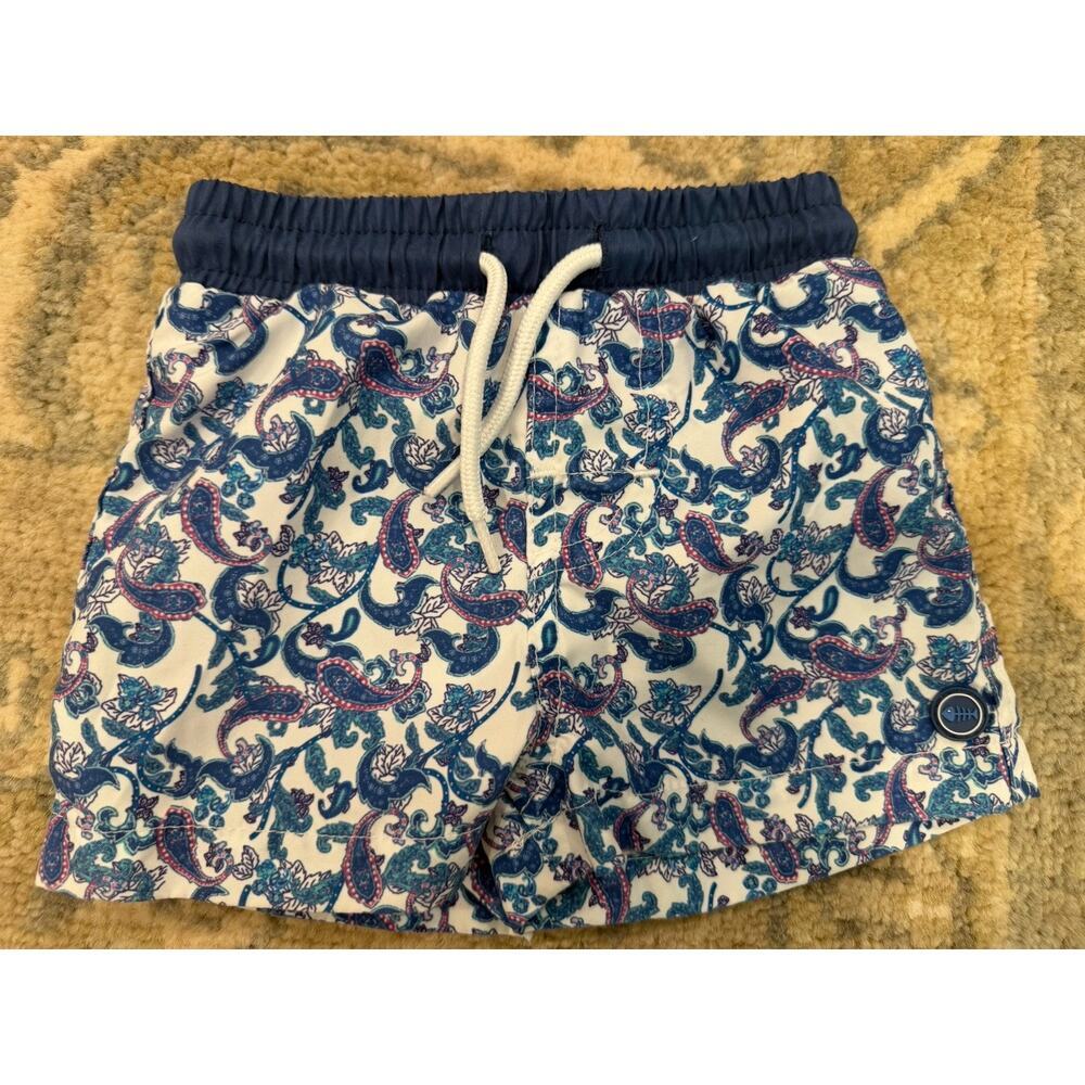 Sfera Baby Boys Paisley Short length Swim trunks Lined 6-12 Months